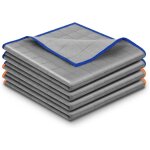 Lot de 4 chiffon en fibre de carbone, 50�40cm chiffon magique microfibre carbone, 400gms chiffons microfibre ...