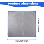 Lot de 4 chiffon magique microfibre carbone, 40 x 40 cm chiffons en microfibre pour vitres de voiture, ...