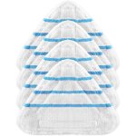 Lot de 4 chiffons de rechange compatibles balai vapeur triangulaire avec velcro pour black decker h2o ...