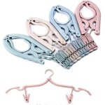Lot de 4 cintres pliables portables love shops avec 8 pinces pour foulards, costumes, pantalons, chemises ...