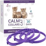 Lot de 4 collier anti stress chat, violet collier anti - anxi�t� aux ph�romones naturelles avec taille ...