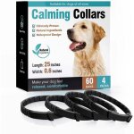 Lot de 4?collier apaisant pour chiens, soulagement de l'anxi�t�, lib�ration prolong�e de ph�romones pendant ...