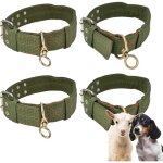 Lot de 4 colliers r�glables �pais pour chien - collier en toile - collier r�glable - pour cheval, mouton, ...