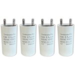 Lot de 4 ? condensateurs 2, 5 �f ? gamme c + professionnelle ? � cosses faston 2, 8 mm ? pour moteurs ...