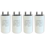 Lot de 4 ? condensateurs 3, 5 �f ? gamme c + professionnelle ? � cosses faston 2, 8 mm ? pour moteurs ...