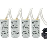 Lot de 4 ? condensateurs 3. 5 �f sp�cial volet roulant bubendorff ? 2 fils avec connecteur ? fond plat ...