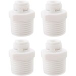 Lot de 4 connecteurs de tuyau en plastique � filetage externe de 1 / 2 � 1 / 4 po, t�te droite rapide ...