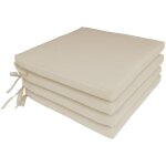 Lot de 4 coussins pour chaise de jardin beige - elva