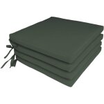 Lot de 4 coussins pour chaise de jardin kaki - elva