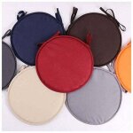 Lot de 4 coussin rond galette de chaise ronde pour table et chaise de salle  manger avec cordon de serrage ...
