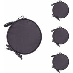 Lot de 4 coussin rond galette de chaise ronde pour table et chaise de salle  manger avec cordon de serrage ...