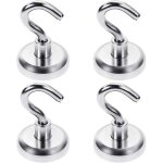 Lot de 4 crochets aimant�s en n�odyme - 25 mm - pour cuisine, salle de bain, garage, bureau