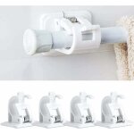 Lot de 4 crochets auto - adh�sifs pour tringle � rideaux sans per�age, tringle � rideau � coller, porte ...