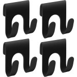 Lot de 4 crochets de douche noirs, support pour rasoir, �tag�re m�tallique, crochets de rangement, cintres ...