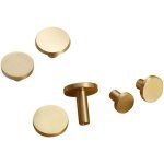 Lot de 4, crochets mural en laiton bross�, 32 mm x 30 mm, crochets porte - serviettes manteau dor�s pour ...