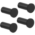 Lot de 4 crochets muraux ronds � visser, en acier inoxydable, robustes, pour salle de bain, chambre, ...