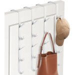 Lot de 4 crochets verticale porte, gain de place, acier inoxydable, pratique pour v�tements, serviettes ...