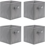 Lot de 4 cubes de rangement pliants, 26 x 26 x 28 cm bo�tes de rangement ouvertes en textile non - tiss�, ...