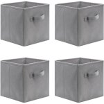 Lot de 4 cubes de rangement pliants, 26 x 26 x 28 cm bo�tes de rangement ouvertes en textile non - tiss�, ...