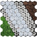 Lot de 4 dalles stabilisatrices paddock, noir 50 x 50 cm