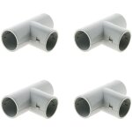 Zenitech ? lot de 4 t�s de d�rivation pour tube irl �25mm ? plastique haute qualit� ? pour installations ...