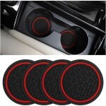 Lot de 4 dessous de verre antid�rapants pour porte - gobelets de voiture, 7 cm, pour porte - bouteilles, ...
