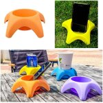 Lot de 4 dessous de verre de plage en maille multicolore, motif �toile de mer, porte - gobelets anti ...