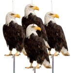 Lot de 4 dispositifs d'effarouchement d'oiseaux, faux faucon pour �loigner les oiseaux, les pigeons et ...