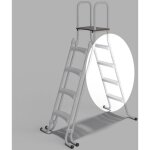 Lot de 4 échelons blancs d'échelle de piscine + visserie - module de remplacement Lot de 4 échelons blancs d'échelle de piscine + visserie - module de remplacement