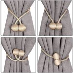 Lot de 4 embrasses de rideaux d�coration , embrasses boucle aimant�e tressage d�coration boucle pour ...