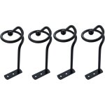 Lot de 4 embrasses de rideaux d�coratives en m�tal noir pour rideaux - lntyq