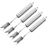Feiyue - lot de 4 éplucheurs d'ananas en forme de v en acier inoxydable pour enlever les yeux d'ananas, ... Feiyue - lot de 4 éplucheurs d'ananas en forme de v en acier inoxydable pour enlever les yeux d'ananas, ...