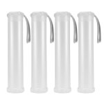 Lot de 4 tuis  pinceaux en plastique extensibles, tube support pinceau long transparent, contenant ...
