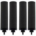 Lot de 4 filtres  eau de rechange berkey black  charbon actif, bb9 - 2 pour filtration par gravit
