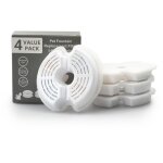 Lot de 4 filtres de rechange pour fontaine � eau pour chat en acier inoxydable de 2, 5 l - 2 l - filtre ...