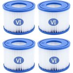 Lot de 4 filtres de type vi pour spa et jacuzzi - remplace les filtres coleman saluspa 90352e, , lay ...