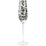 Lot de 4 fl�tes en verre 18cl, leopard