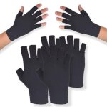 Lot de 4 gants de compression pour arthrose femme et homme - gants anti - arthrite sans doigts pour les ...