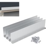 Lot de 4 goutti�res droites en aluminium, mini - goutti�res, bande de goutti�re, goutti�re pour abri ...