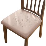 Lot de 4 housses de chaise kaki, 36 - 48 cm, housses de chaise amovibles en similicuir imperm�able avec ...