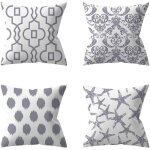 Lot de 4 housses de coussin protectrices, 45x45 cm, pour canap�, salon, bureau, voiture.