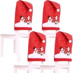Lot de 4 housses de dossier de chaise de no�l - parfaites pour votre maison housses de dossier de chaise ...
