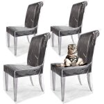 Lot de 4 housses en plastique pour chaises de salle  manger, protection contre l'eau, la poussire et ...
