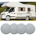 Lot de 4 housses de pneu, housses de protection de roue imperm�ables universelles pour caravane, remorque, ...