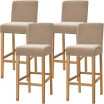 Lot de 4 housses de tabouret de bar tr�s extensibles en velours pour tabouret de comptoir, pub, chaise ...
