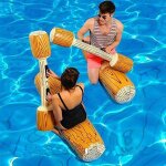 Lot de 4 jouets gonflables flottants, jeux de sports nautiques pour fte de piscine, radeaux de bches, ...