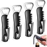 Lot de 4 limonadier professionnel, tire bouchon, 3 en 1 tire bouchon sommelier, couteaux de sommelier ...