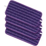Lot de 4 lingettes r�utilisables pour balai swiffer wetjet, en microfibre, lavables, pour nettoyer les ...