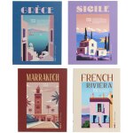 Lot de 4 livres de rangement collection voyages coloris multicolore
