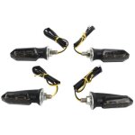 Lot de 4 mini clignotants led pour moto, clignotants avant et arri�re, �tanches, universels, pour scooter ...